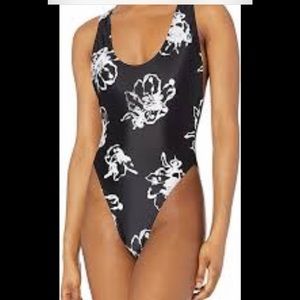RVCA one piece low rise cheeky coverage NWT size M